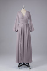 Garnières longues élégantes V Robes de demoiselle d'honneur en mousseline d'honneur