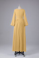 Garnières longues élégantes V Robes de demoiselle d'honneur en mousseline d'honneur