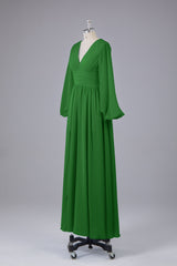 Garnières longues élégantes V Robes de demoiselle d'honneur en mousseline d'honneur