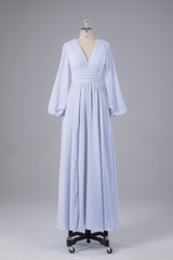 Garnières longues élégantes V Robes de demoiselle d'honneur en mousseline d'honneur