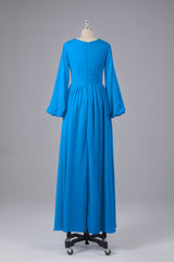 Garnières longues élégantes V Robes de demoiselle d'honneur en mousseline d'honneur