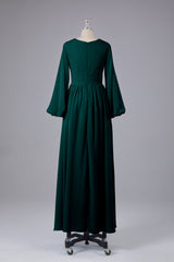 Garnières longues élégantes V Robes de demoiselle d'honneur en mousseline d'honneur