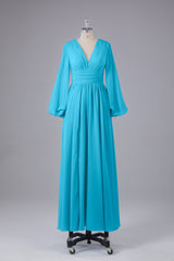 Garnières longues élégantes V Robes de demoiselle d'honneur en mousseline d'honneur
