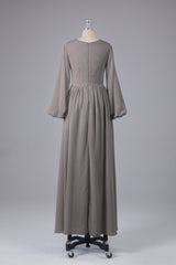 Garnières longues élégantes V Robes de demoiselle d'honneur en mousseline d'honneur