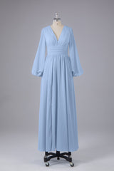 Garnières longues élégantes V Robes de demoiselle d'honneur en mousseline d'honneur