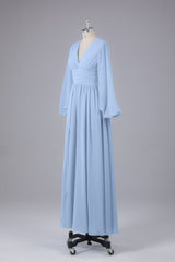 Garnières longues élégantes V Robes de demoiselle d'honneur en mousseline d'honneur