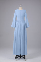 Garnières longues élégantes V Robes de demoiselle d'honneur en mousseline d'honneur