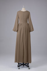 Garnières longues élégantes V Robes de demoiselle d'honneur en mousseline d'honneur