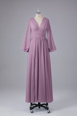 Garnières longues élégantes V Robes de demoiselle d'honneur en mousseline d'honneur