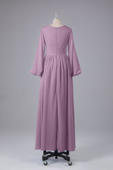 Garnières longues élégantes V Robes de demoiselle d'honneur en mousseline d'honneur