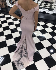 Elegant Mermaid Appliques Bridesmaid Dress Off Shoulder