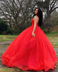 Elegant Organza Ruffles V-neck Bodice Corset Ball Gowns Floor Length Wedding Dresses