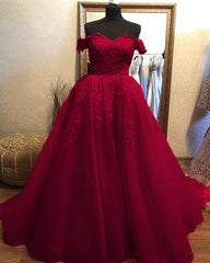 Elegant Tulle Dresses Lace Off Shoulder