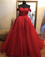 Elegant Tulle Dresses Lace Off Shoulder