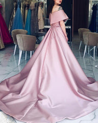 Elegant V Neck Satin Dress Off Shoulder