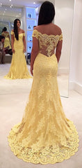 Elegant Mermaid V-neck Off Shoulder Lace Dress