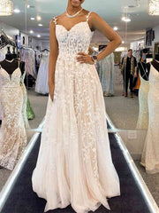 Elegant Long Lace Prom Dresses, Long Lace Formal Evening Dresses