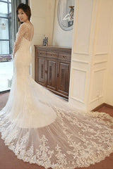 Elegant Mermaid Sleeveless Lace Wedding Dress With Court Train TN0022