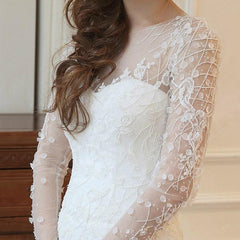 Elegant Mermaid Sleeveless Lace Wedding Dress With Court Train TN0022