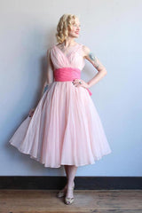 Elegant V-neck Sleeveless Knee-Length Sky Blue Homecoming Dress Ruched TR0078