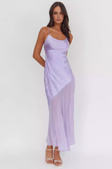 Elegant chiffon unlined thin shoulder strap with side zipper Prom Dresses