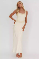 Enchanting Ruffle Lace Edge Lining Lace Ruffle Edge Side Zipper Prom Dresses