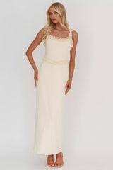 Enchanting Ruffle Lace Edge Lining Lace Ruffle Edge Side Zipper Prom Dresses