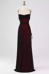 Exquisite thin shoulder straps with sleeveless and floor embellishment for backless Bridesmaid Dresses