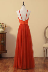 V-Neck Sienna Lace Top Bridesmaid Dress