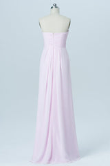 Sweetheart Baby Pink Ruched Bridesmaid Dress