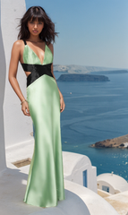 La Femme Open-Back Black-Strap Prom Dress 14660