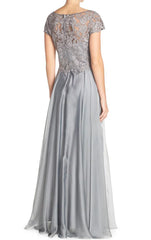 Sleeves Lace Chiffon Long Mother of the Brides Dress