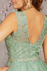 Lace Illusion Top A Line Short Graduation Dress Cocktail
