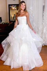 Princess Off the Shoulder A-Line Lace Ball Gown Wedding Dress