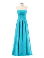 Sweetheart Strapless Chiffon Bridesmaid Dress-Jade