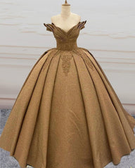 Glitter Ball Gown Off The Shoulder Quinceanera Dresses