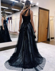 Wholesale Gorgeous A-Line One Shoulder Prom Dress With Appliques prom dresses shops