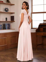 Gorgeous A-line/Princess style sweetheart collar short sleeved applique ruffle Mother of the Bride Dresses
