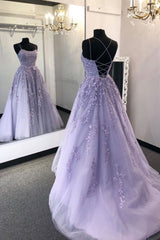 Lilac Leaf Lace Prom Dresses 2024, Evening Dress,Graduation School Party Gown