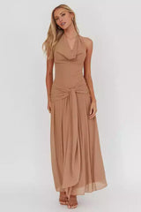 Gorgeous backless lining, waist strap, back with zipper Prom Dresses