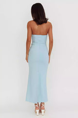 Gorgeous interior strapless chest with pleated details and zippered back for a snug fit Prom Dresses silhouette