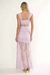 Gorgeous lace lining, pleated details, twisted chest, side zipper, Prom Dresses