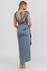 Gorgeous leg slits with a full sense of drape, unlined invisible side zipper Prom Dresses