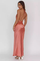 Gorgeous satin with extra long lace front legs and exposed back zipper Prom Dresses