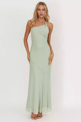 Gorgeous single shoulder design with lining and back zipper, double adjustable shoulder straps Prom Dresses