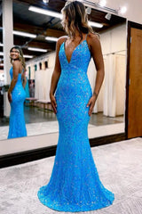 Wholesale Gougeous Deep V-Neck Mermaid Prom Dress prom dresses with long sleeves