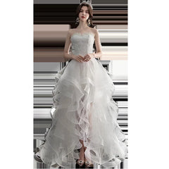Strapless Wedding Dress with Train for Sweet Brides