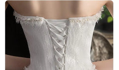 Strapless Wedding Dress with Train for Sweet Brides