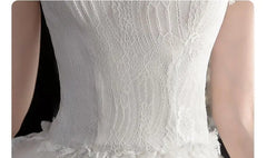 Strapless Wedding Dress with Train for Sweet Brides
