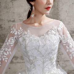 Wedding Dress Long Sleeve Ball Gown Luxury Lace Plus Size